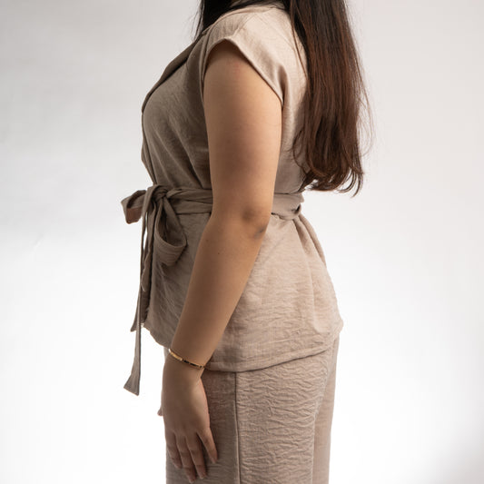 Straight-cut linen Set