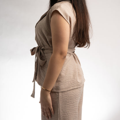 Straight-cut linen Set