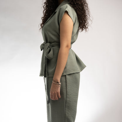 Straight-cut linen Set
