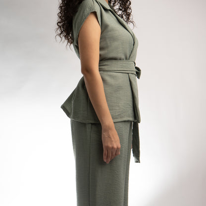 Straight-cut linen Set