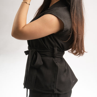 Straight-cut linen Set