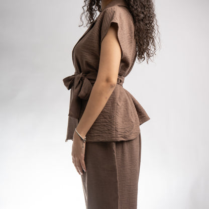 Straight-cut linen Set