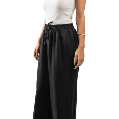 The Noir Flow Linen Pants