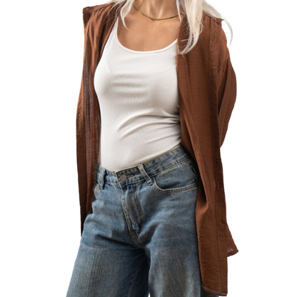 The brown Linen Shirt