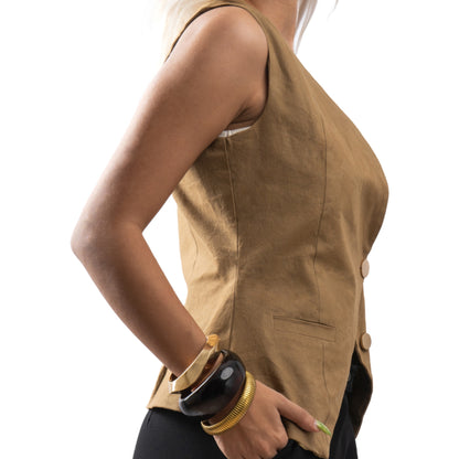 The Sienna Vest – Brown